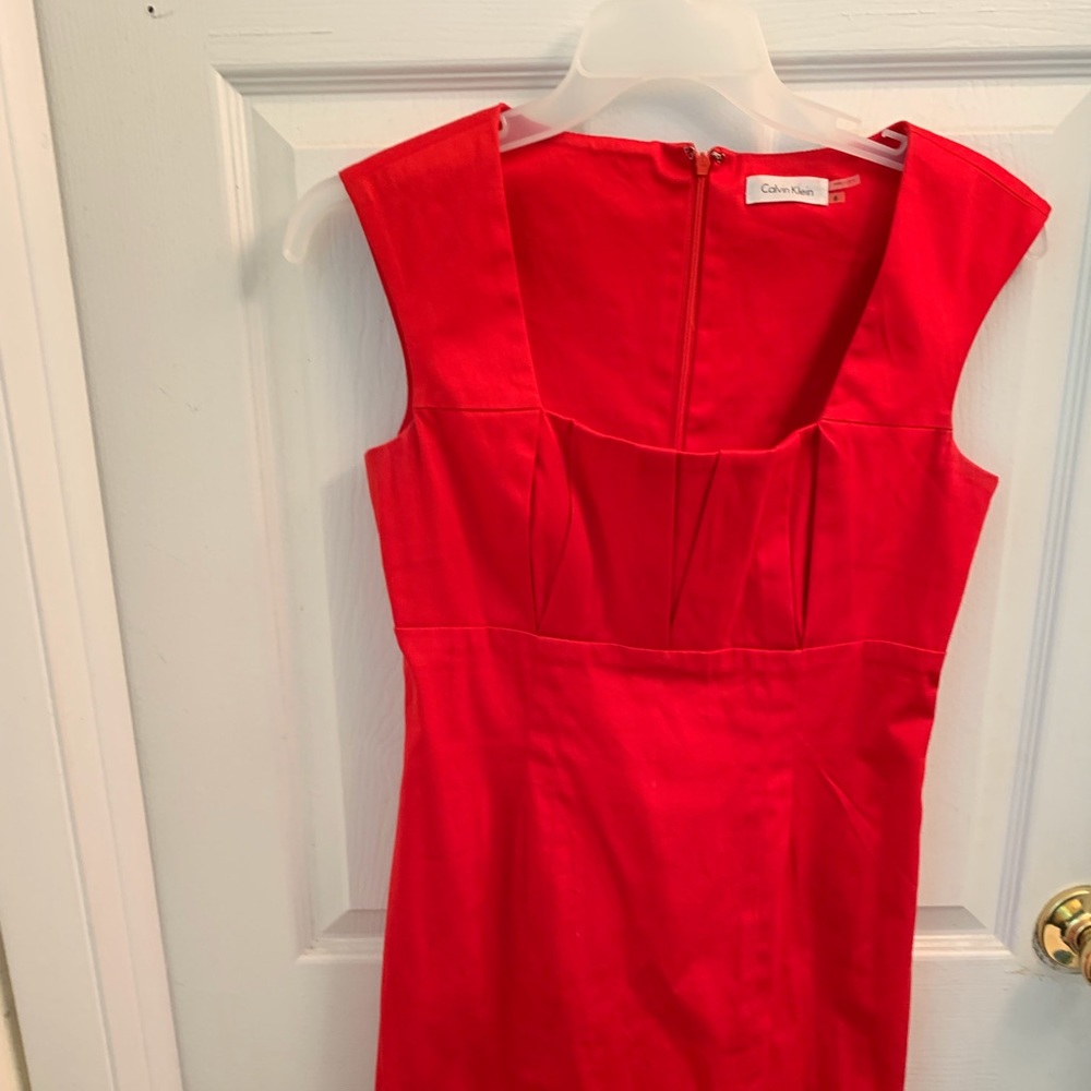 Calvin Klein Red sheath Dress size 6